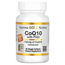 CGN 코큐텐 PQQ 코엔자임 Q10 큐텐 100mg CoQ10 PQQ 60정 고약사, PQQ함유 60정
