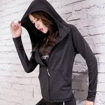 여성 데일리 스포츠 요가 기능성 후드집업