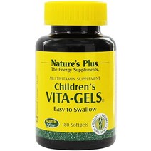 NaturesPlus 어린이 비타 젤 - 제비 소프트 젤 180 쉬운 - 천연 오렌지, 상세설명참조