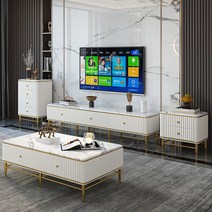 거실장 티비 다이 TV장 선반 받침대 현대 거실 나무 가구 스테인리스 대리석 텔레비, 1.TV stand