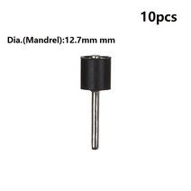 드럼 샌더 드릴 어태치먼트 샌드페이퍼 생크 공구 고무 맨드릴 10 개 6.35/12.7mm, 12.7mm 10개