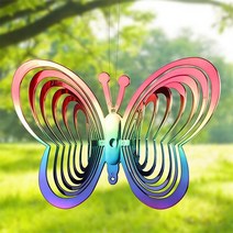 윈드벨 차임벨 아살라토 레인스틱 에너지 차임 윈드 풍경 반사 나비 풍차 장식 나비 바람 종소리 바람 회 전자 야외 정원 장식 휴일 선물