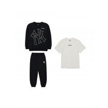 MLB KIDS 베이직 빅로고 맨투맨 세트 3set NY Black