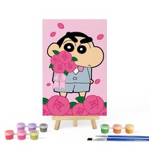 에이블 짱구는 못말려 diy 유화그리기세트 이젤타입 10x15, jjp-초코비 짱구