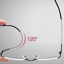 빅페이이스 남자 안경테 총폭 142mm 초경량 메탈 하프테 큰얼굴 120도 초탄성안경다리
