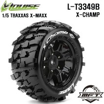 L-T3349B X-CHAMP TRAXXAS 1/5 X-MAXX용 MFT MONSTER TRUCK TIRE (SPORT / BLACK RIM / HEX 24MM / 반대분)