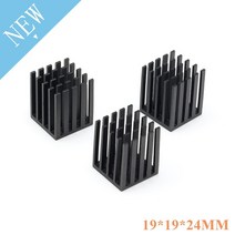 전기라디에이터 방열기 캠핑용라디에이터 105pcs 191924mm 알루미늄 방열판 방열판 라디에이터 냉각 쿨러 전자 칩 ic led 컴퓨터 19x19x24mm, 10개