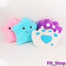 ForU486 LED 극세사 발광 쿠션 별모양 발바닥모양 가지색상 부드러운 인형 플레시, 발바닥 쿠션_퍼플