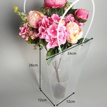 투명 화분 쇼핑백 5장-사다리꼴 꽃 선물 비닐백 SCF33