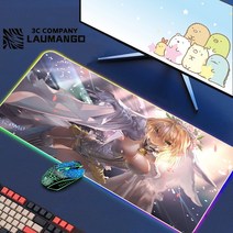 에픽 세븐 Rgb 마우스 패드 게이머 키보드 매트 책상 애니메이션 카펫 Pc 빅 게임 캐비닛 확장, 16 GG002317_02 RGB300x600x3mm