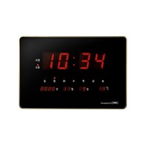 orient 클린 LED 캘린더 디지털벽시계, 골드(OTM907DG)