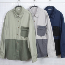 더블유 12 가을신상 빈티지 배색 남방 자켓