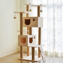 QICH 고양이 원목 캣타워 소형 대형 고양이장난감, SKU-17-020