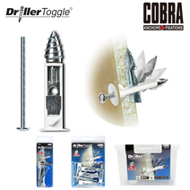코브라 드릴러 토글 석고 보드 앙카 석고보드용 토글러 TV 스크린 계단 난간 설치 고정, 2.360RE(나일론53mm 6개입), 1개