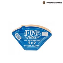 무료 FINE 천연펄프 드립필터 3-4인용 100매 커피여과지 3개 | 드립백 핸드드립 커피거름망 커피메이커 커