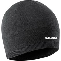 살로몬 salomon 스키 스노우보드 니트모자 비니 남여공용, 딥블랙