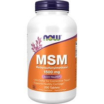 NOW 나우 MSM 1500mg 200 타블렛, 1개, 200정