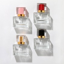 컬러 뚜껑 향수 소분 공병 스프레이 용기 30ml, 투명