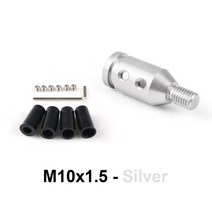 호환 변속기 범용 자동차 수동 기어 시프트 노브 어댑터 M10x1.5/M12x1.25 스레드 알루미늄 합금, [04] M10x1.5 SILVER, 04 M10x1.5 SILVER