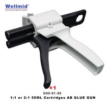 글루건 핫멜트 무선 Araldite 에폭시 접착제 카트리지 AB 임프레션 믹싱 1:2 50ml 디스펜싱 건 3m, 1.기타 - 1PcG50-01-50