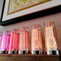 진공관시계 닉시시계 플라즈마 RGB 튜브 DIY, 2.WALNUT