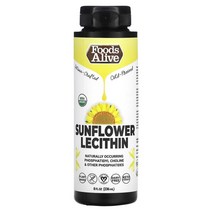 Foods Alive 해바라기 레시틴 8 floz (236 ml) Sunflower Lecithin 블랙씨드 냉압착 바이오레시틴 포스파티딜세린효능, 상품