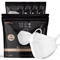 제로가드 KF94 황사 방역 일회용 마스크 대형, 100개, 화이트