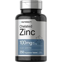 Horbaach 호바흐 칠레이트 아연 Chelated Zinc 100mg 250정