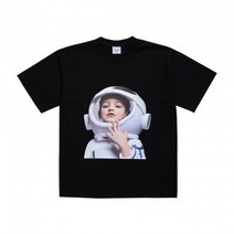 [빠른출고]/아크메드라비 ADLV BABY FACE SHORT S리 LEEVE T-SHIRT BLACK ASTRONAUT