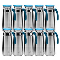 키친아트 라팔 스테인레스 물병 1.3L 블루그린 냉장고 물병 10개 세트 구성