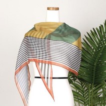 [샵앤] 스트라이프 패션 마름모 스카프 DRN-WSC-0289-오렌지