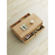 리프트업 테이블 식사 높이 조절 이중 용도 심플 식탁, C타입 - 서랍4게+칸막이2개