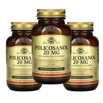 솔가 Policosanol 폴리코사놀 20mg 100정 Veggie Capsules 3통, 3개