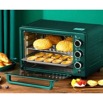 25L 미니 오븐기 베이킹 전기오븐 제과 제빵 1000W, 16L 다크 그린