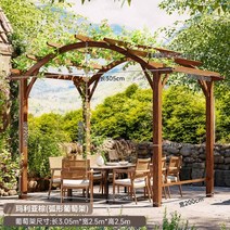 정원 바베큐장 팔각정 스카이어닝 가구 평상 파고라, 브라운3.05mx2.5mx2.5m