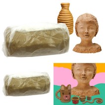 도너랜드 조소 찰흙 (10kg) 옹기토 점토 조형 작업 만들기 미술 창작 재료 놀이 학습 찰흑