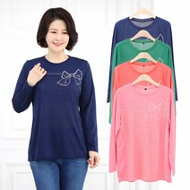 엄마옷 모슬린 리본 핫픽스 티셔츠 YTS103011 마담/미시옷/중년여성의류/50대/60대여성옷/빅사이즈