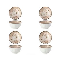 니치유 북유럽 동백꽃 홈식기세트, A동백꽃그릇4개 340ml