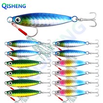 [QISHENG] 배스루어 반짝이 메탈지그 13개입/세트, 혼합 색상C, 15g