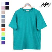 MAY 여름 반팔티_(MD)투웰브 컬러풀 오버핏 라운드 반팔티 반소매