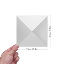 집 벽 혁신 기하학 3d 벽 패널 비 자체 접착 3d 벽 스티커 아트 세라믹 타일 벽지 룸 욕실 천장, 매트 화이트 - 1개, 1