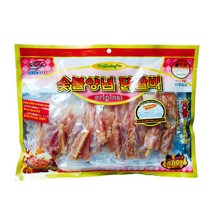 라이코스 강아지간식 500g 간식 사사미, 1개, 숯불양념 고구마치즈 미니닭갈비500g