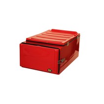 오토바이 바이크 2중 도어 FRP 탑박스 배달통 푸드박스 피자가방 130L 국내제작, 레드
