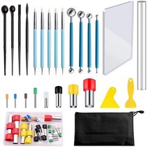 카빙 우드 왁스 조각도 서각칼 목공구 키트 조각칼 폴리머 클레이 도구 모델링 세트 조각 키트 58 개 D