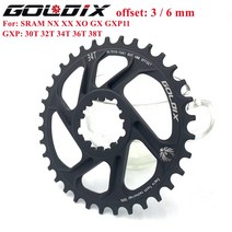 체인링 gxp bike mtb 산악 자전거 30t32t34t36t38t 크라운 자전거 sram 1112s nx xx xo gx gxp11 단일 디스크 트레이 저렴한, 오프셋 6mm 30t