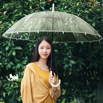 별도표기 고급 투명 자동 장우산 튼튼한 여성 비닐 우산 16K