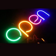 꽃가게 네온 LED 오픈 OPEN 영업중 조명 푸드트럭 카페 바 식당 술집