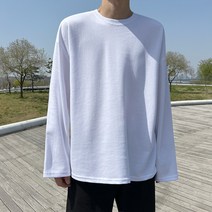 감사제 어깨넓어보이는 안비치는 목안늘어나는 두꺼운 오버핏 특양면 레이어드 긴팔 티셔츠_(15color) 빅사이즈 M~3XL 90~120 맨투맨 후드 자켓 흰티 이너티 무지티 기본티