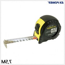 ERT7525 ERT-7525 고무줄자 25mmx7.5M 휴대용줄자 수동줄자 25mmx7 측정공구 이엑스파워, 단품
