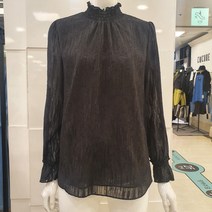 블루페페 부평점 고급스런 하이넥 셔링 쉬폰 간절기 블라우스